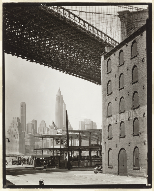 Brooklyn Bridge, Water and Dock Streets, looking southwest, Brooklyn., Digital ID 482807, New York Public Library