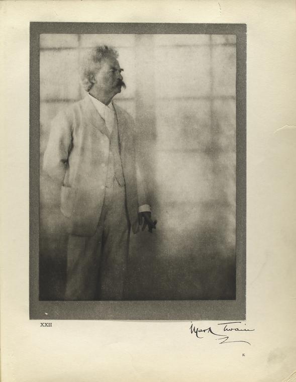 Mark Twain, Stormfield, December 21st, 1908., Digital ID 483423, New York Public Library