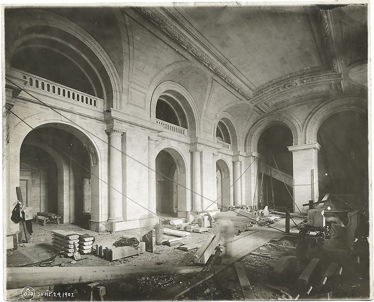  completed arches on the north and west sides, and the vault., Digital ID 489564, New York Public Library