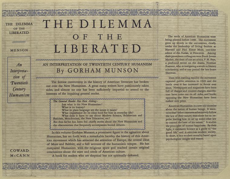 The dilemma of the liberated; an interpretation of twentieth century humanism., Digital ID 492804, New York Public Library