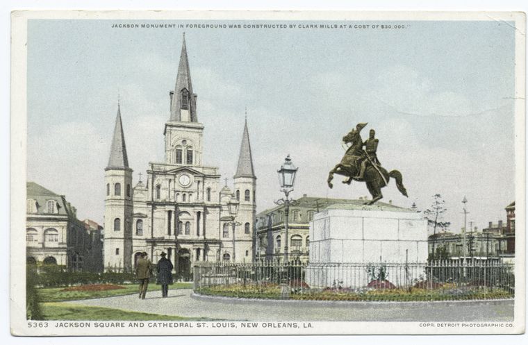 Jackson Square and Cathedral St. Louis, New Orleans, La., Digital ID 62106, New York Public Library