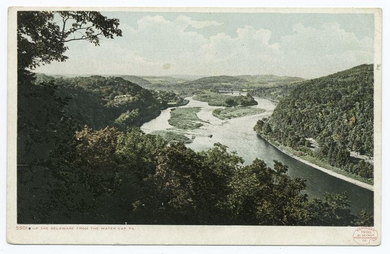 Up the Delaware from the water Gap, Delaware Water Gap, Pa., Digital ID 62170, New York Public Library