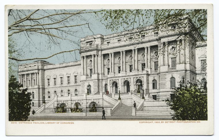 Entrance Pavilion, Library of Congress, Washington, D. C., Digital ID 62891, New York Public Library