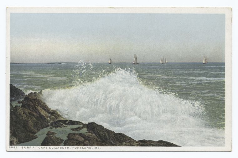 Surf at Cape Elizabeth, Portland, Me., Digital ID 63105, New York Public Library