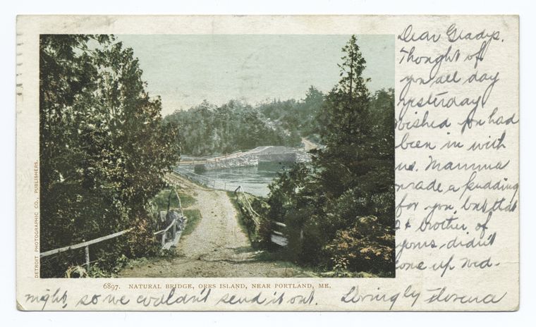 Natural Bridge, Orr's Island, Near, Portland, Me., Digital ID 63106, New York Public Library