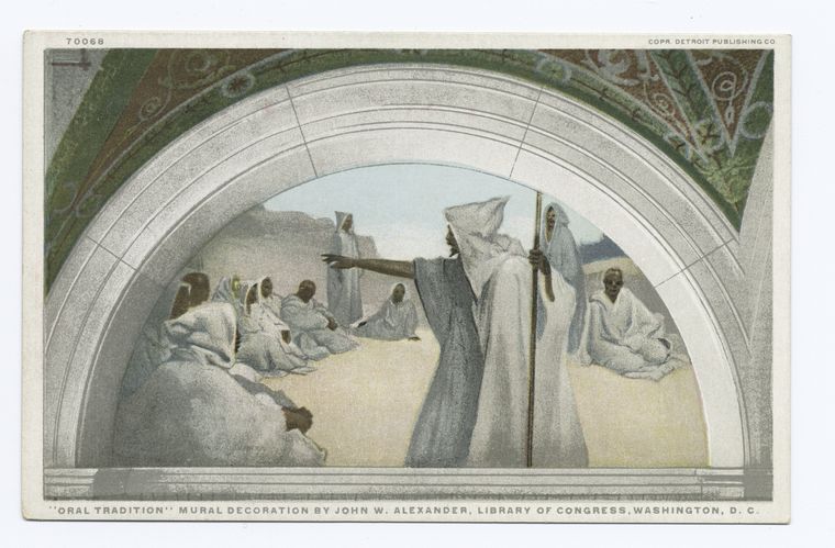 Oral Tradition, Mural, Library of Congress, Washington, D. C., Digital ID 73809, New York Public Library