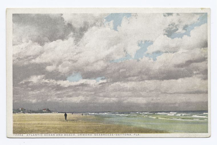 Atlantic Ocean and Beach, Ormond-Seabreeze-Daytona, Fla., Digital ID 73876, New York Public Library