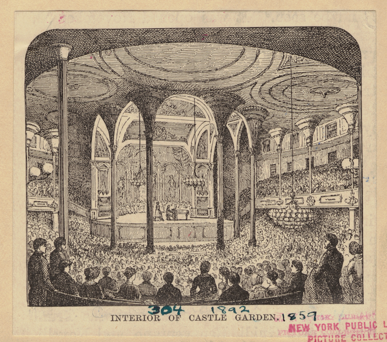 Interior Of Castle Garden., Digital ID 800776, New York Public Library