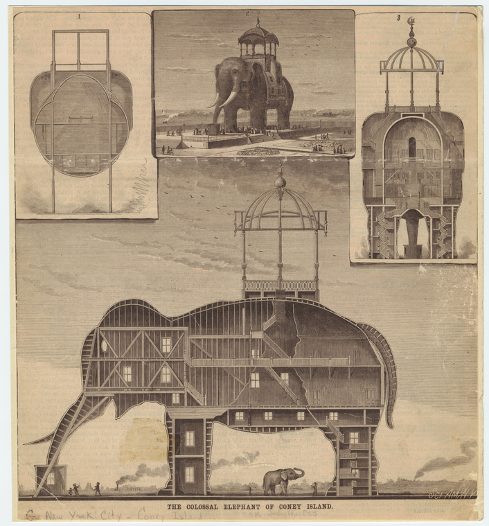 The Colossal Elephant Of Coney Island., Digital ID 801320, New York Public Library