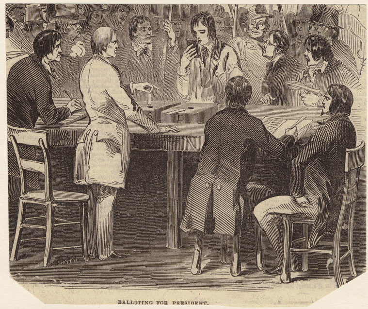 Balloting For President., Digital ID 801469, New York Public Library