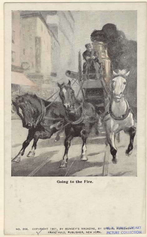 Going To The Fire., Digital ID 801651 , New York Public Library