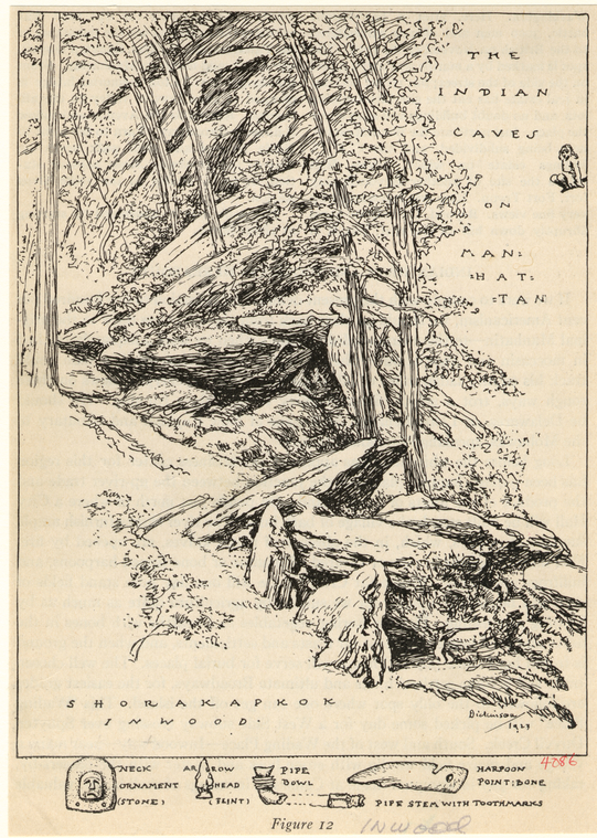 The Indian Caves On Manhattan, Shorakapkok, Inwood., Digital ID 806161, New York Public Library