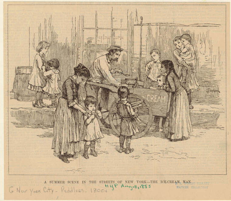 A Summer Scene In The Streets Of New York -- The Ice-Cream Man., Digital ID 806182, New York Public Library