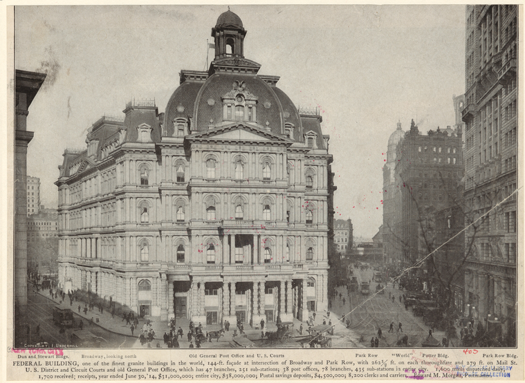 Old General Post Office And U.S. Courts., Digital ID 809382, New York Public Library