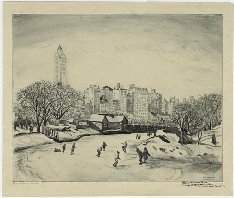 "December - Central Park.", Digital ID 809412, New York Public Library