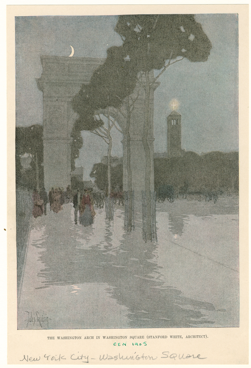 The Washington Arch In Washington Square (Stanford White, Architect)., Digital ID 810001, New York Public Library