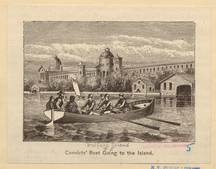 Convicts' Boat Going To The Island., Digital ID 810112, New York Public Library