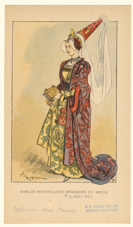 Robe Et Houppelande Histoirées Xve Siècle., Digital ID 810946, New York Public Library