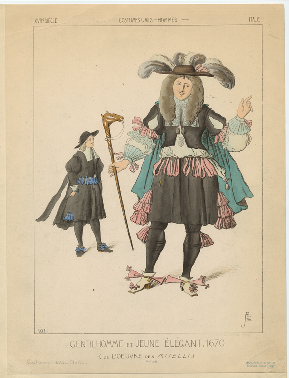 Gentilhomme Et Jeune Élégant, 1670., Digital ID 811680, New York Public Library