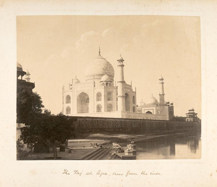 The Taj at Agra, view from the river., Digital ID 81430, New York Public Library