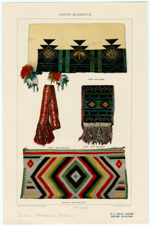 Indian Blankets., Digital ID 818606, New York Public Library