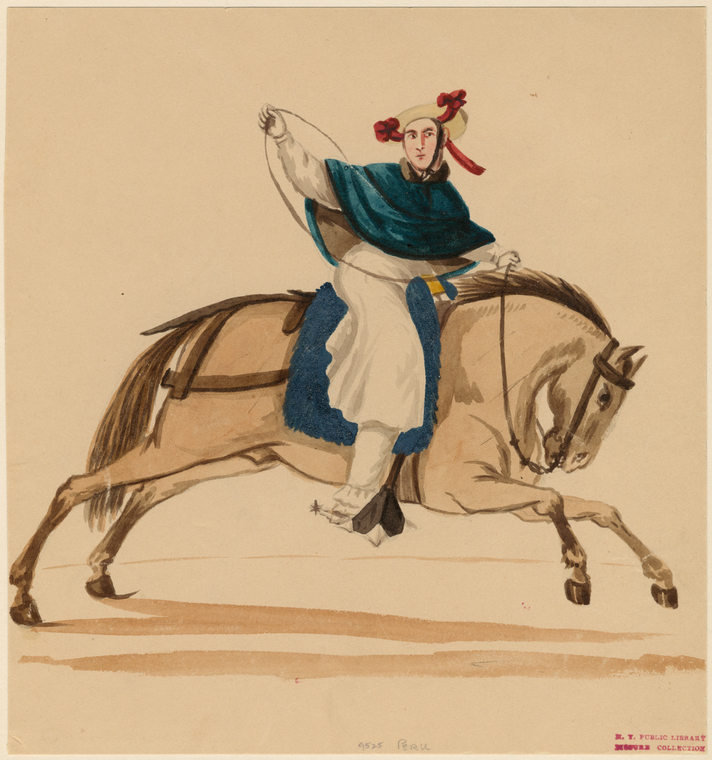 [Peruvian Man On Horseback.], Digital ID 827500, New York Public Library