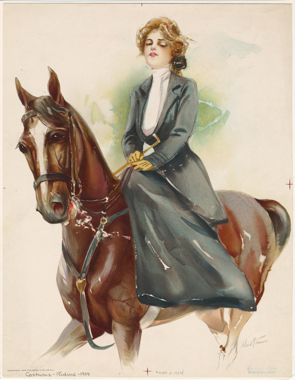 [Woman Riding A Horse.], Digital ID 827995 , New York Public Library