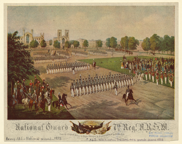 National guard, seventh regiment, New York State Militia.,National Guard, 7th Reg. N.Y.S.M., Digital ID 831389, New York Public Library