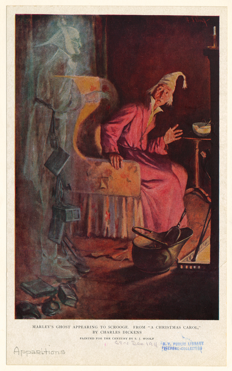 Marley's ghost appearing to Scrooge., Digital ID 834595, New York Public Library