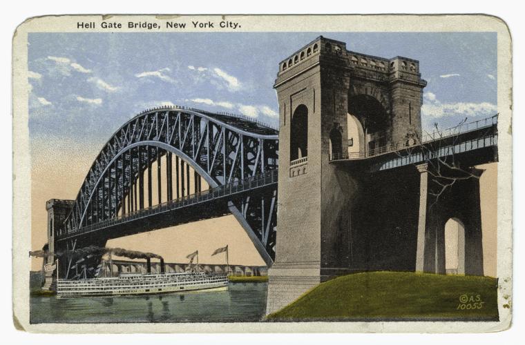 Hell Gate Bridge, New York City, Digital ID 836107, New York Public Library