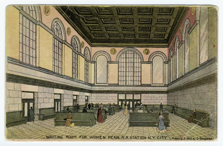 Waiting room for women Penn. R.R. Station N.Y. City., Digital ID 836931, New York Public Library