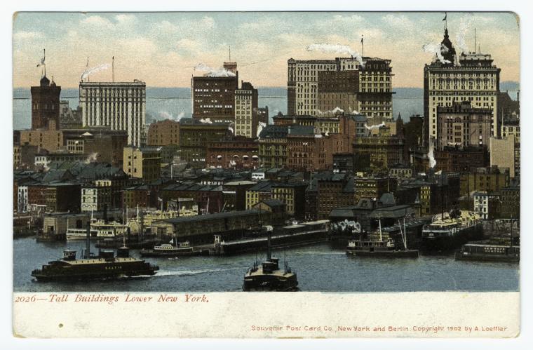 Tall buildings lower New York., Digital ID 836961, New York Public Library