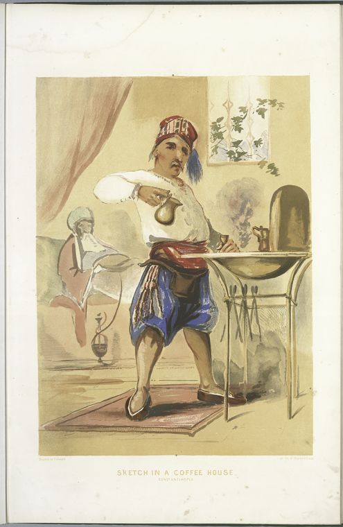 Sketch in A Coffee-House, Constantinople, Digital ID 85986, New York Public Library