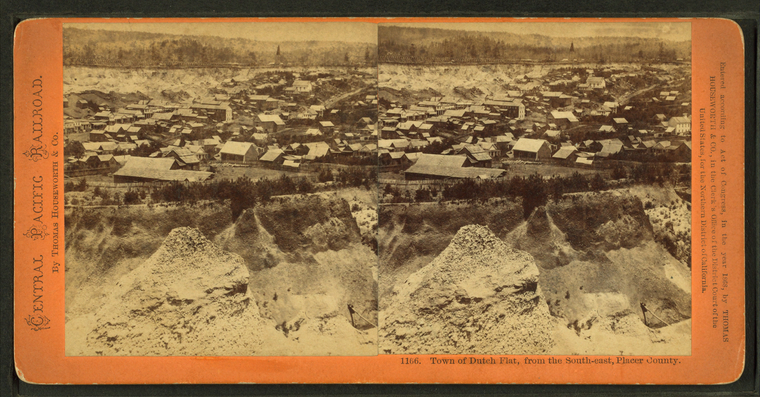 Town of Dutch Flat, from the south-east, Placer County., Digital ID G92F103_025F, New York Public Library