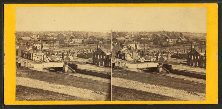 Panoramic view of Richmond, Va., from Gamble Hill, looking east....,War views., Digital ID G92F217_178F, New York Public Library