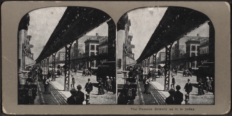 The famous Bowery as it is today., Digital ID g91f187_002f, New York Public Library