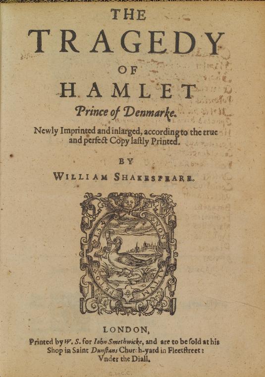 The Tragedy Of Hamlet Prince Of Denmarke.  [title page]., Digital ID ps_rbk_432, New York Public Library