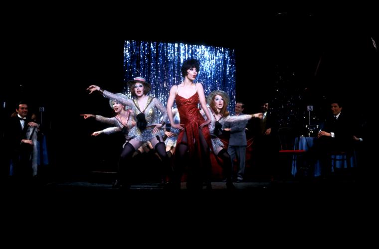 Jill Haworth, Bert Convy (sitting at right), and company in Cabaret, Digital ID ps_the_2969, New York Public Library