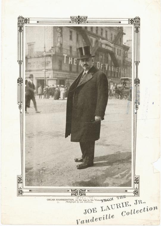 Oscar Hammerstein, on the way to his Victory Theater., Digital ID ps_the_cd77_1181, New York Public Library