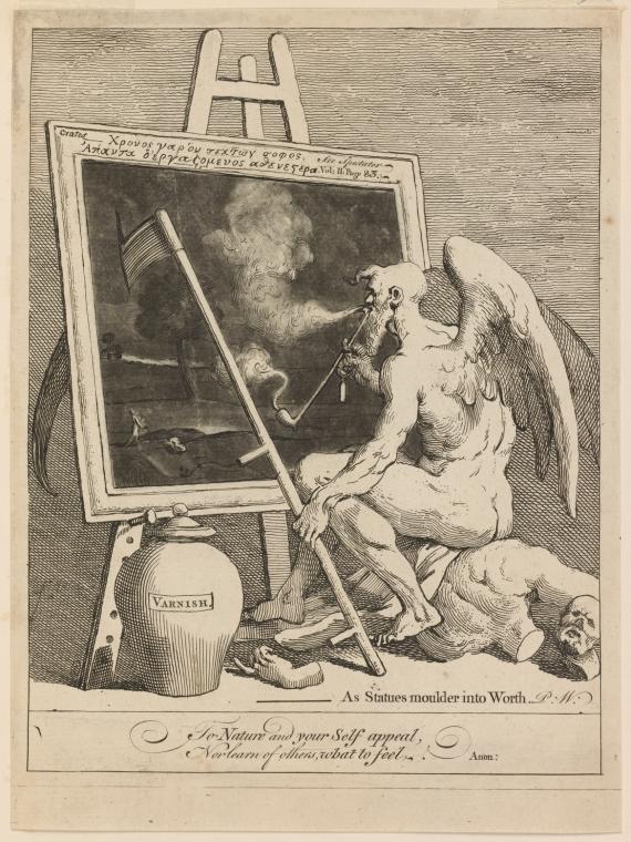 Time smoking a picture., Digital ID psnypl_prn_1050, New York Public Library