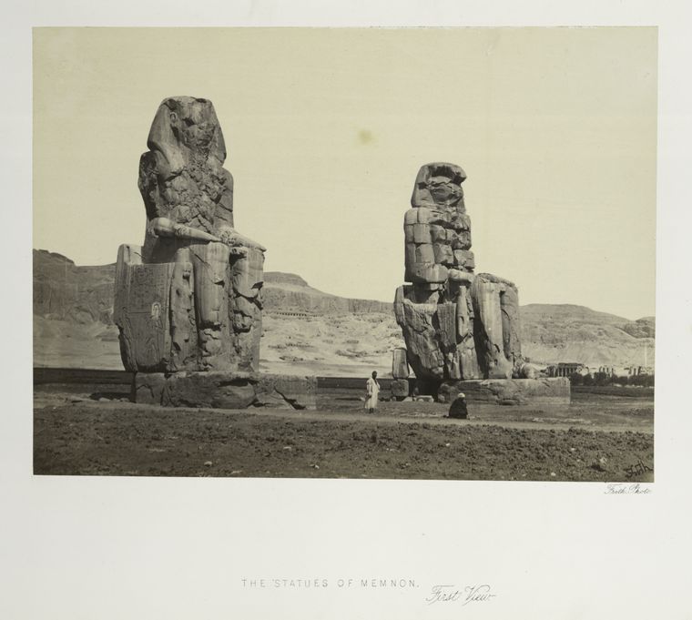 The statues of Memnon, first view - NYPL Digital Collections