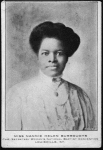 Postcard of Miss Nannie Helen Burroughs of the Woman's National Baptist Convention.