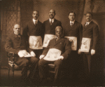 Harry A. Williamson and five fellow members of the Carthaginian Lodge no. 47 (Prince Hall)