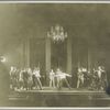 Basil Sydney (center) in a scene from a modern dress production of Hamlet