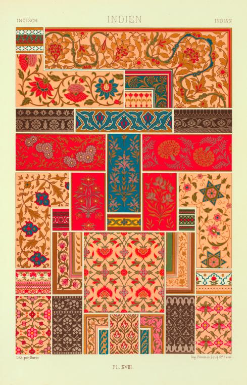 Art indien : flore et ornements courants. Broderies, peintures et ...