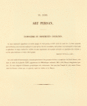 Art persan : tapisserie et ornements courants. [text]