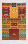 Moyen âge : broderies, peintures et émaux.