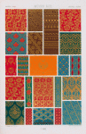 Moyen âge : XVIe siècle : broderies et dessins d'applique d'après des peintures.