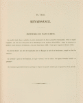 Renaissance : peintures de manuscrits. [text]
