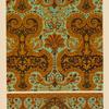 XVIIe siècle : première partie (style Louis XIII) : panneau en cuir doré et sa bordure.